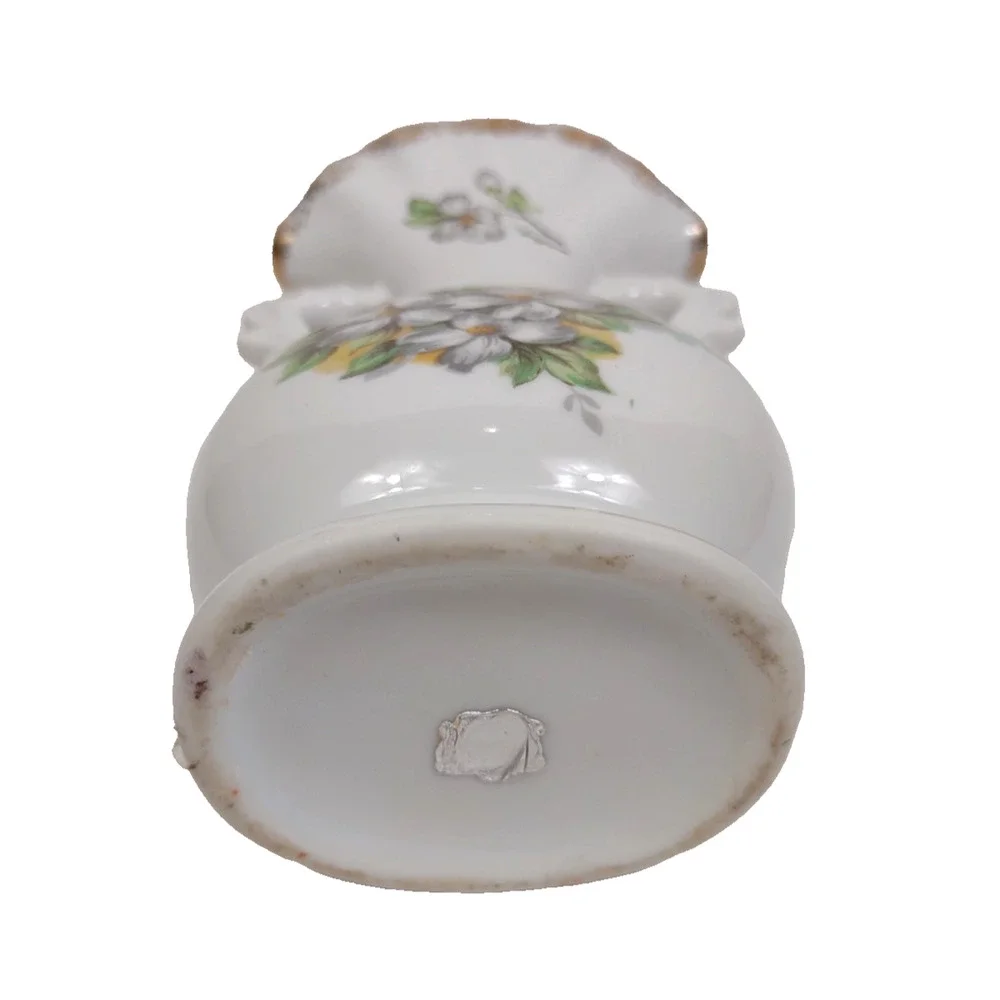 Vintage Ucagco Ceramics Japan Vase Gilt Handles 8.5
